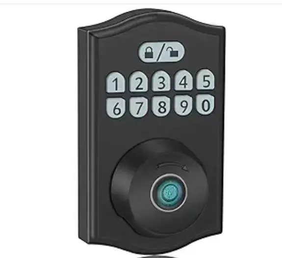 SINOVO Keyless Smart Biometric Password Deadbolt Entry Door Lock for Home 35mm-55mm Smart Door Lock Fingerprint Digital — image 3