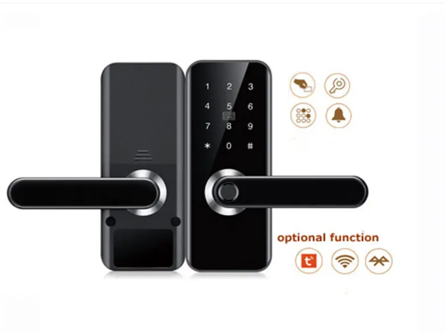 Custom Waterproof Fingerprint Door Handle Digital Keyless Entry Tuya Wifi App Smart Door Lock — image 3