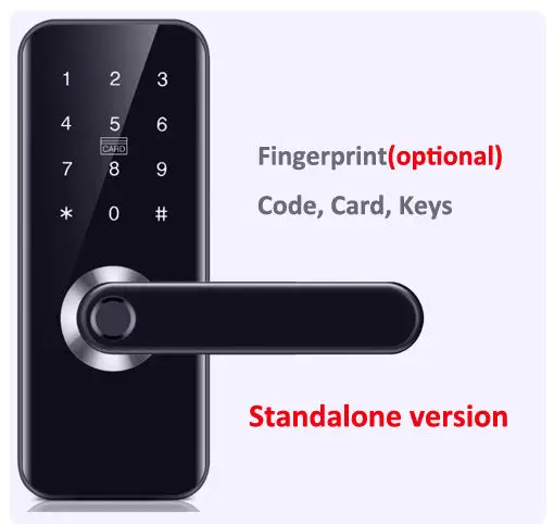 Custom Waterproof Fingerprint Door Handle Digital Keyless Entry Tuya Wifi App Smart Door Lock — image 4