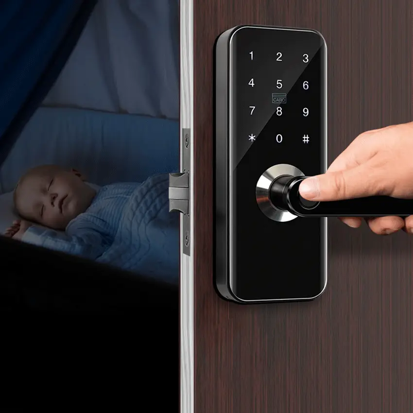 Custom Waterproof Fingerprint Door Handle Digital Keyless Entry Tuya Wifi App Smart Door Lock — image 5