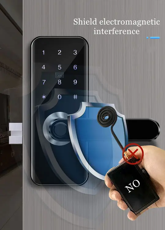 Custom Waterproof Fingerprint Door Handle Digital Keyless Entry Tuya Wifi App Smart Door Lock — image 7