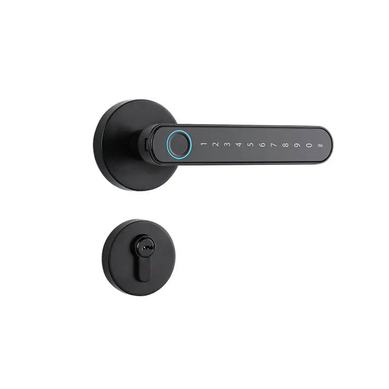 SINOVO Best Smart Waterproof Digital Fingerprint WIFI Door Handle Code Lock with Tuya APP — view 1