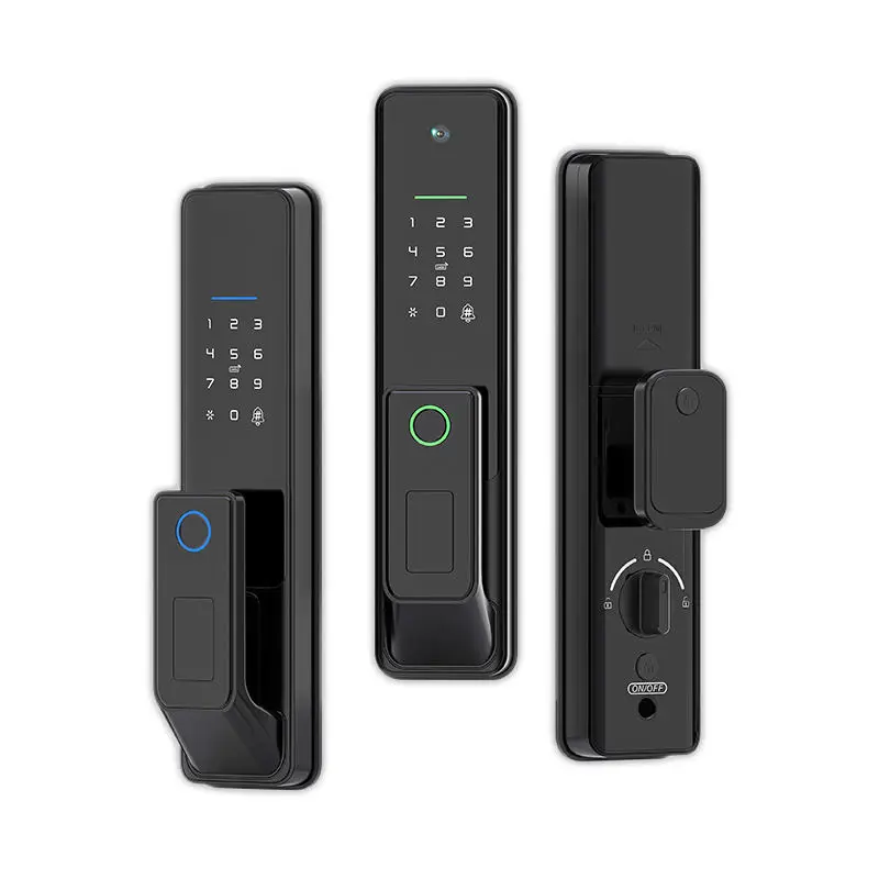 Automatic Smart Lock Camera WiFi Digital Deadbolt Front WiFi Smart NFC Lock Biometric Lock — view 1