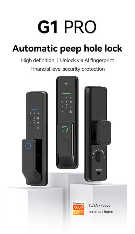 Automatic Smart Lock Camera WiFi Digital Deadbolt Front WiFi Smart NFC Lock Biometric Lock — image 5