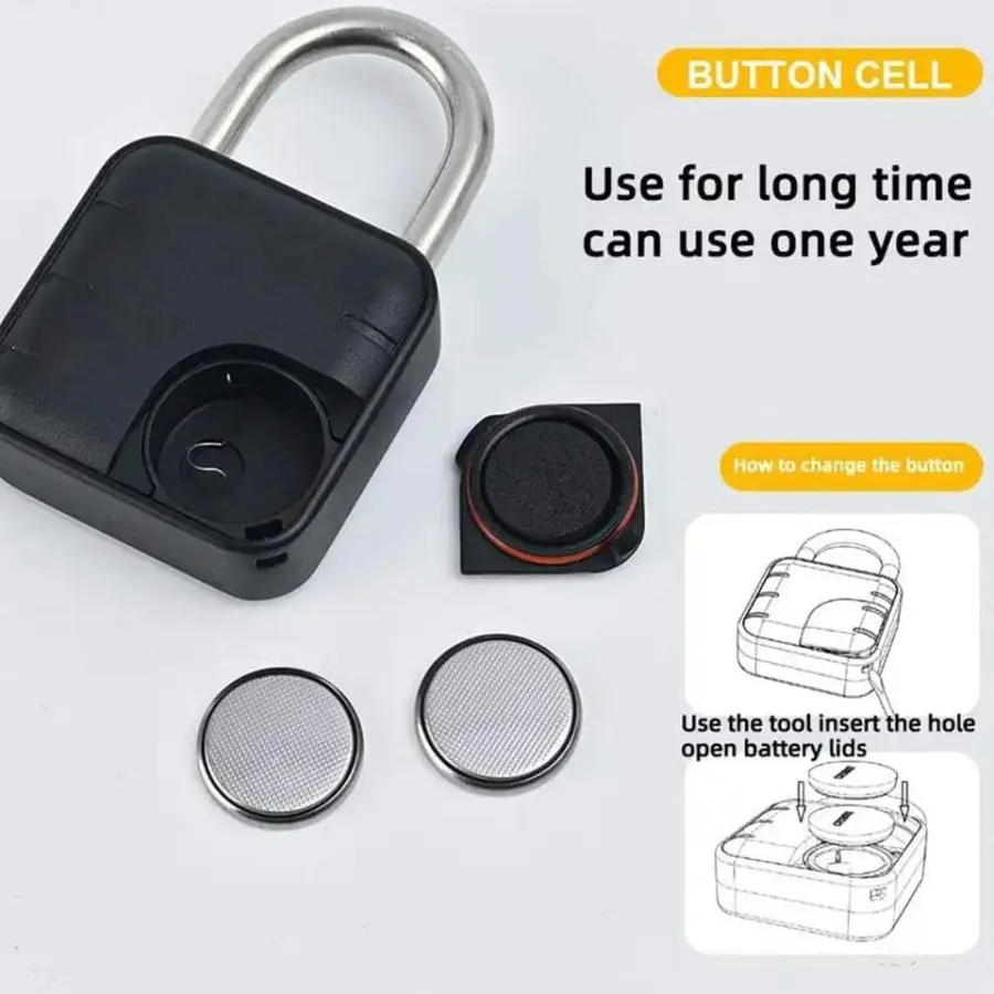 Small Smart Padlock Fingerprint Unlock Digital Keypad Memory Card for Tuya App for Waterproof P67 Keyless Entry Glass Door — image 4
