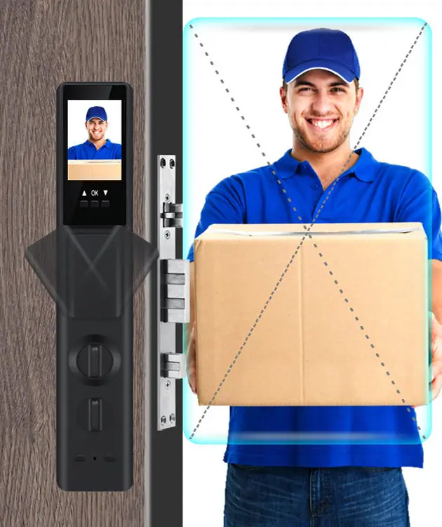 Sinovo Real Time Video Intercom TUYA WIFI Face Recognition Smart Door Lock With Camera Digital Keyless Smart Lock — image 6
