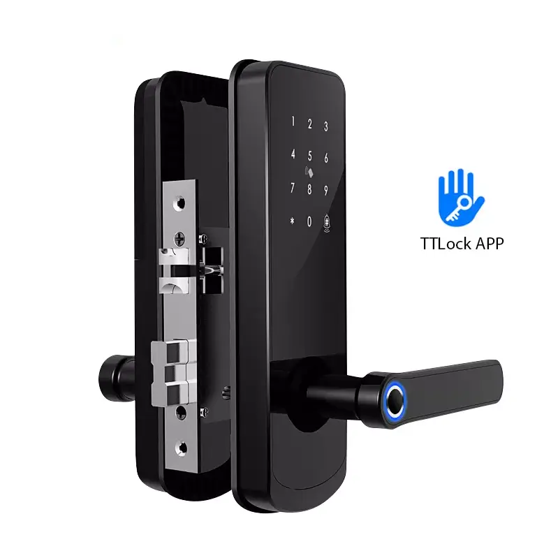 Sinovo Ttlock Aluminum Alloy Smart Lock Fingerprint Password Card Key WiFi Cloud Memory Card Home Hotel FM-230N Grade C Security — image 4