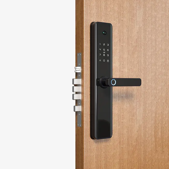 Tuya App-Enabled Intelligent Home Fingerprint Electronic Touch Keypad Door Lock Camera Doorbell for Wood Doors WiFi Cloud — image 4