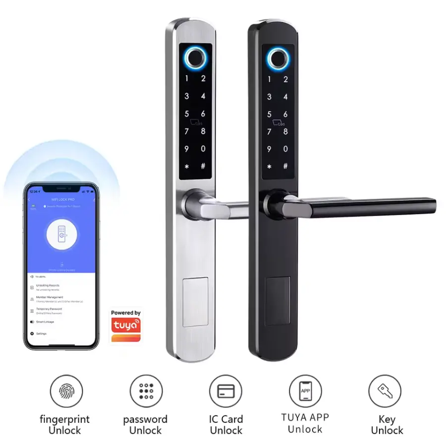 SinovoTEC FM-63 Stainless Steel Biometric Fingerprint Digital Lock Ttlock APP NFC Support Smart Anti-Theft Mortise 3585 4 AAA — image 3