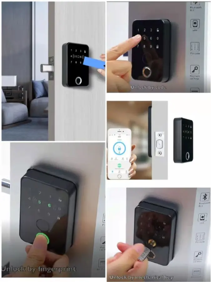 Sinovo Low MOQ Smart Deadbolt Lock Tuya App Remote Control Keyless Entry Memory Card for Aluminum/Wood/Stainless Steel Doors — image 7
