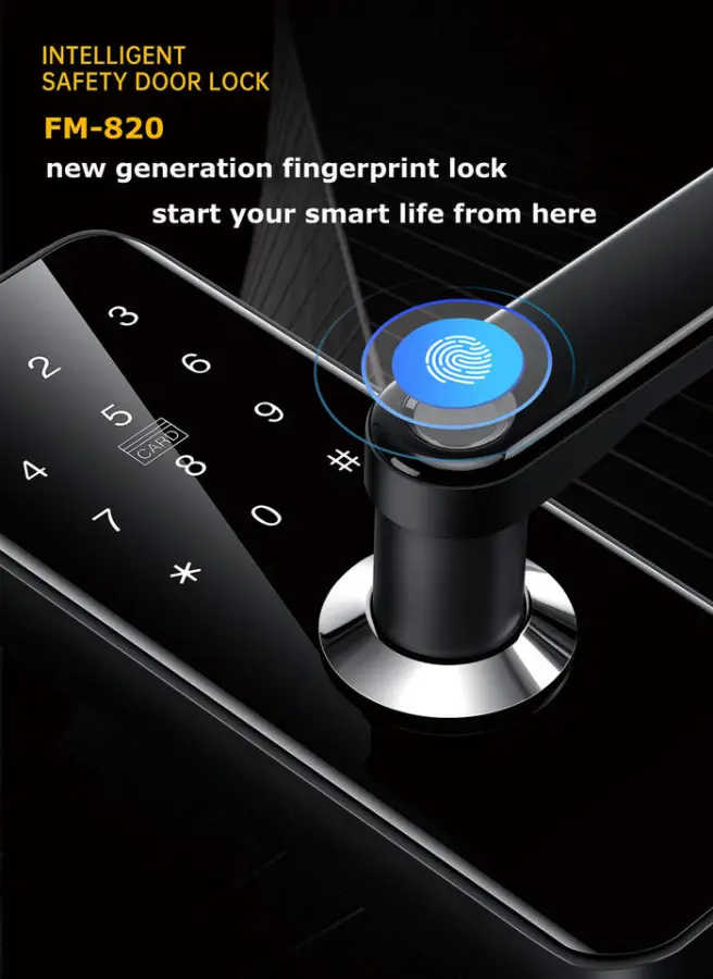 Sinovo Smart Wood Door Lock WiFi Electronic Biometric Fingerprint & Combination Security for Hotels & Apartments — image 6