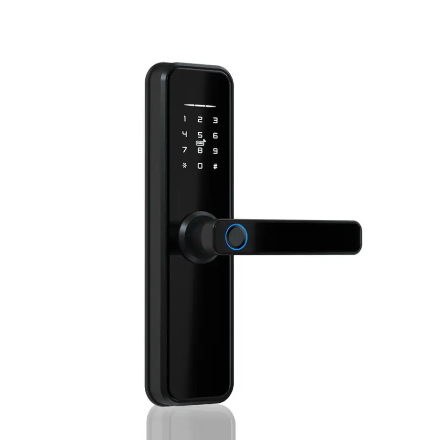 Sinovo High Security Aluminum Alloy Smart Home Door Lock Tuya App Fingerprint NFC Keys Anti-Theft Siren Alarm Privacy Features — image 3