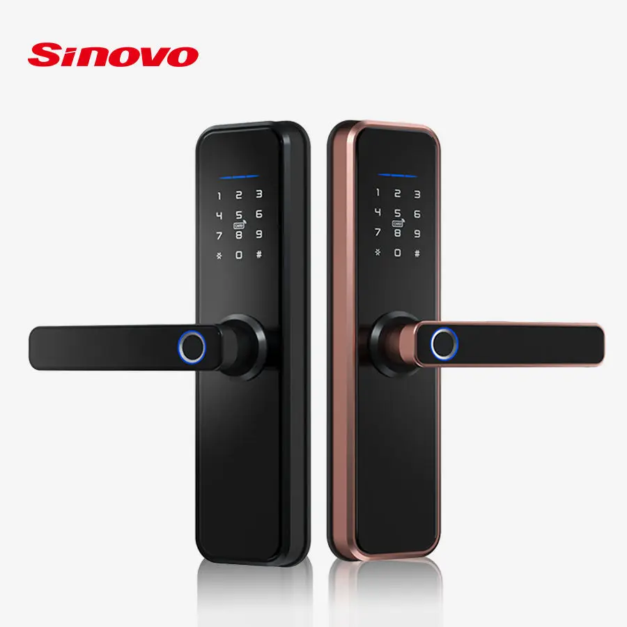 Factory Direct Smart Digital Locks Ttlock Five Unlock Way Wifi Enabled for Home Office & Apartment Wooden Metal Door Locks — image 4