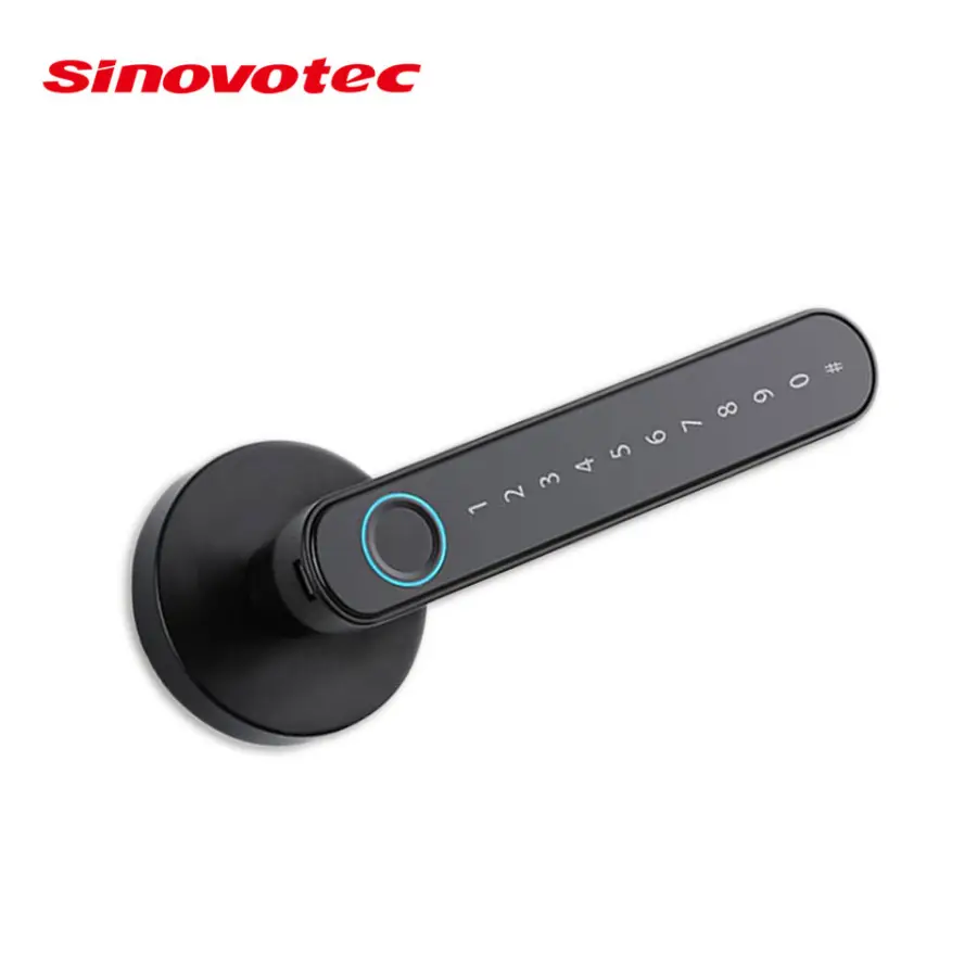 Smart Security Tuya Intelligent Zinc Alloy Fingerprint Electric Door Lock for Wood & Steel Doors Home Office Apartment — image 3