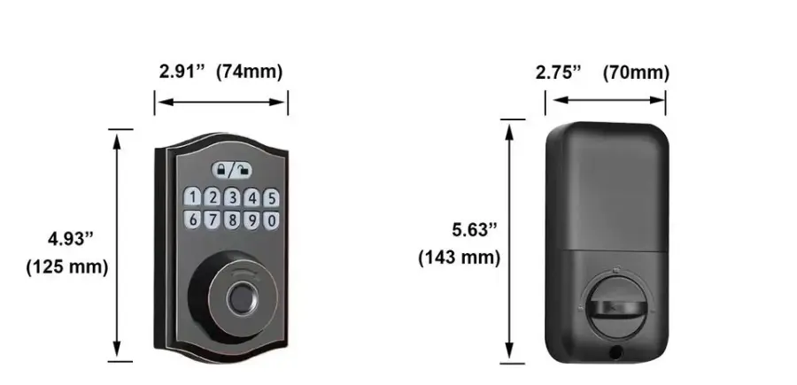 Sinovo FM-30 Electric Keypad Smart Deadbolt Lock Front Door Code Access Wood Aluminum Steel Doors Cloud Data Storage Grade C — image 4