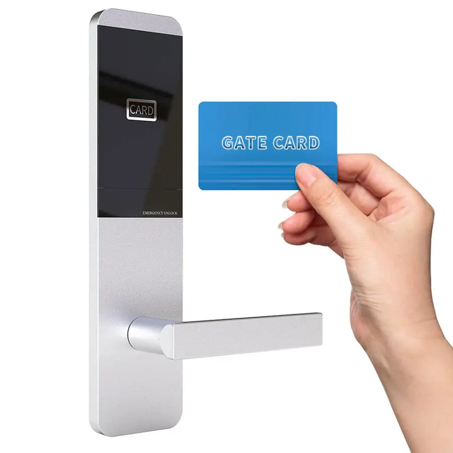 SinovoTEC FM-A6 US ANSI Mortise Smart Door Lock System NFC Card Unlock Aluminum Alloy 4 AA Batteries for Motel/Hotel Ant — view 1