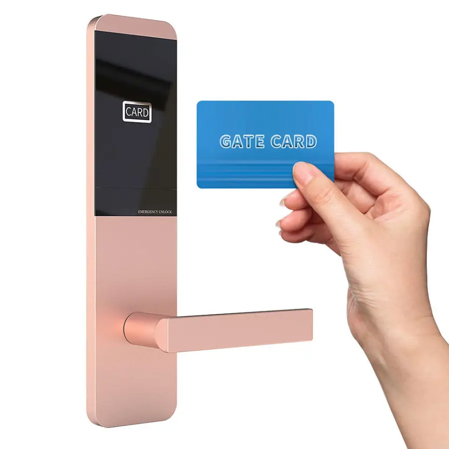 SinovoTEC FM-A6 US ANSI Mortise Smart Door Lock System NFC Card Unlock Aluminum Alloy 4 AA Batteries for Motel/Hotel Anti-Theft — image 4