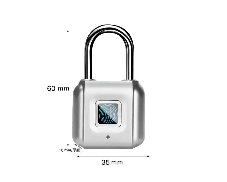 Portable Smart Padlock Zinc Alloy Suitcase Bag Safe with Fingerprint & Thumbprint Unlock Candado Inteligente — image 6