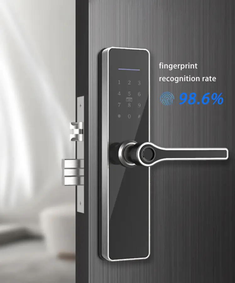 SinovoTEC FM-58 Modern Outdoor Smart Lock Home 304 Stainless Steel Digital Password Fingerprint Wi-Fi Tuya App Easy Installation — image 4