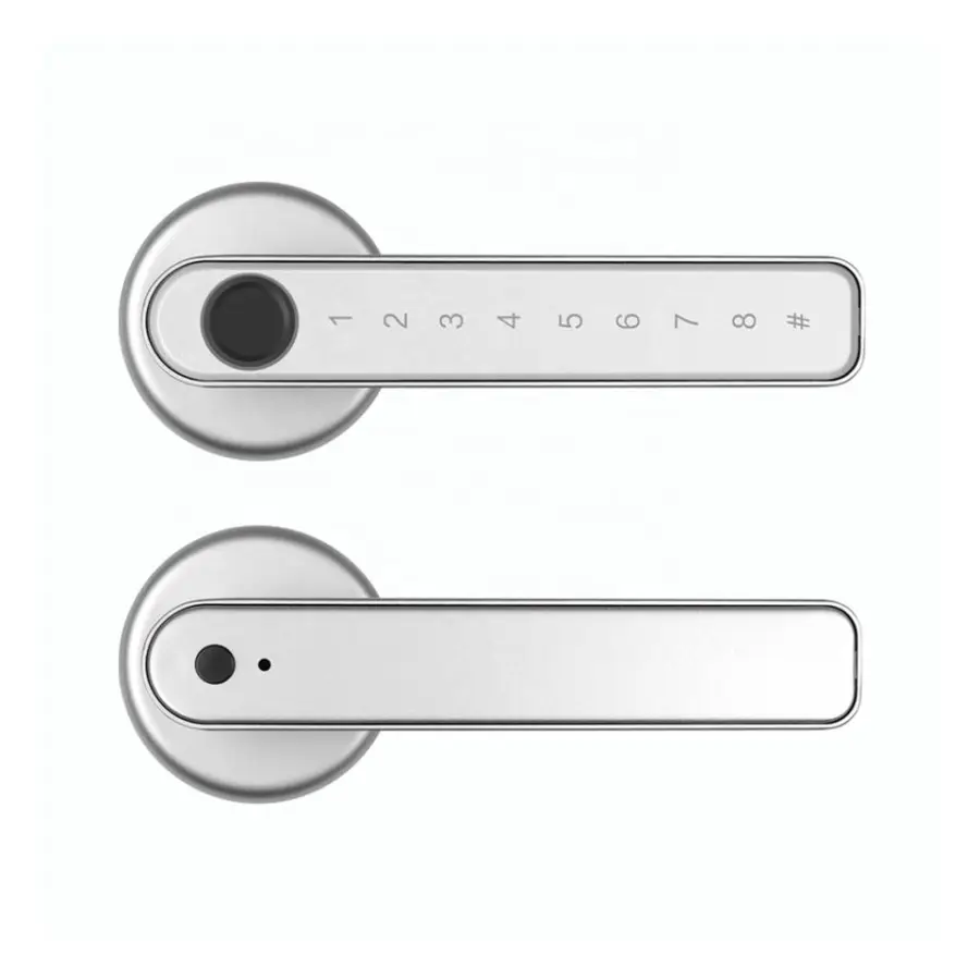 Electronic Zinc Alloy Fingerprint Smart Handle Keyless Opening Aluminum Door Lock TT LOCK TUYA APP for Home Apartment Of — view 1