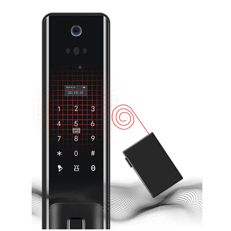 Sinovo Tuya Wifi App Digital Lock High Security 3DFace Recognition Smart Door Lock With Fingerprint Camera — image 7