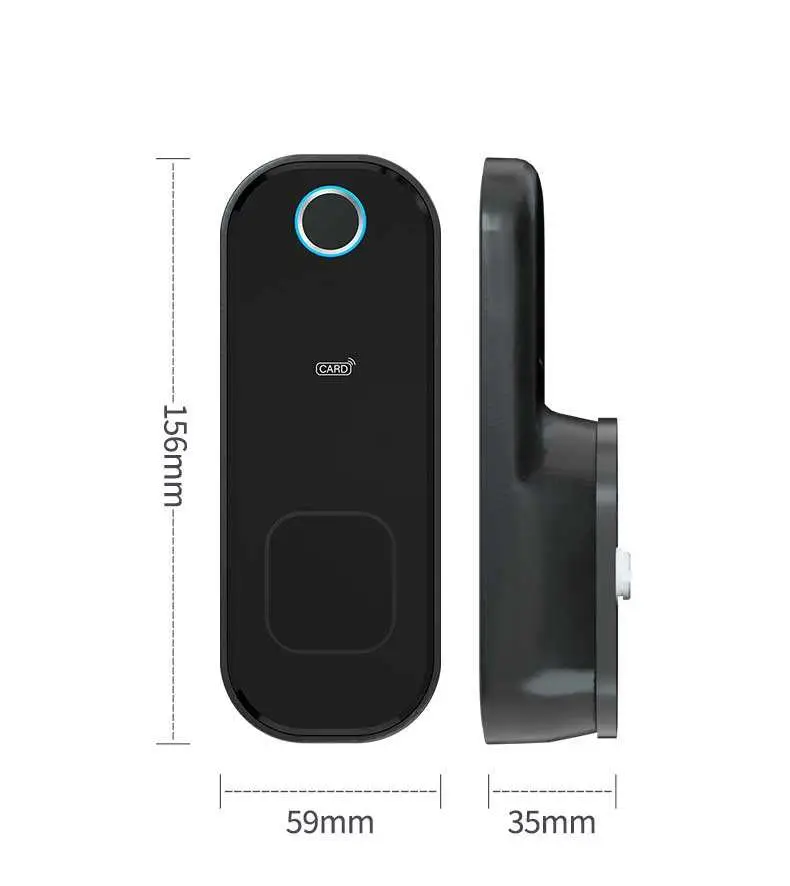 Automatic TTlock Smart Electric Door Lock Tuya App Digital Euro Cylinder WiFi Connectivity Wood Door Aluminum Alloy Black Cloud — image 3