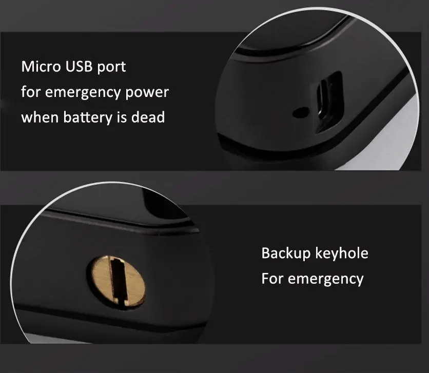 Anti Theft Home Office Weatherproof Outdoor Gate Lock TTlock AA Alkaline APP Electric NFC Digital Door Lock — image 6