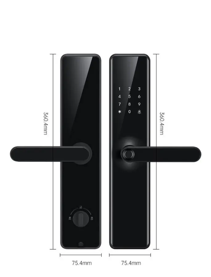 Sinovo Outdoor Smart Anti-Theft Door Lock with Tuya WiFi App Control Fingerprint BLE 4 AA Batteries Black 1 Year Warranty — image 5