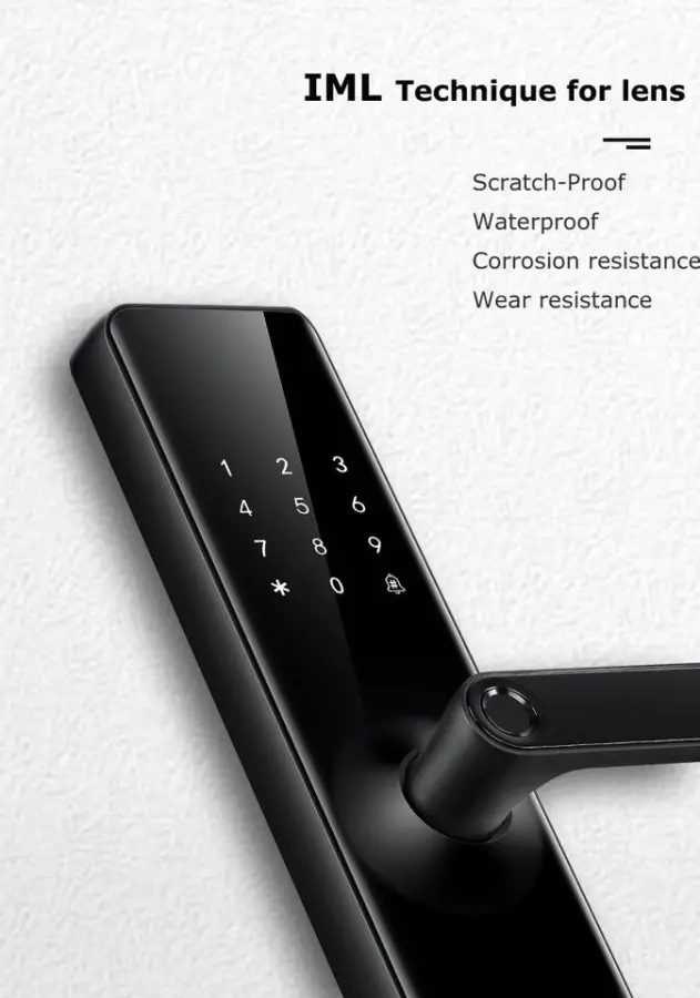 Sinovo Outdoor Smart Anti-Theft Door Lock with Tuya WiFi App Control Fingerprint BLE 4 AA Batteries Black 1 Year Warranty — image 6