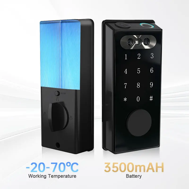 Fully Automatic Digital Lock for Wood Door 3D Face Recognition Biometric Fingerprint Smart Door Lock with Tuya App Cloud Storage — image 7