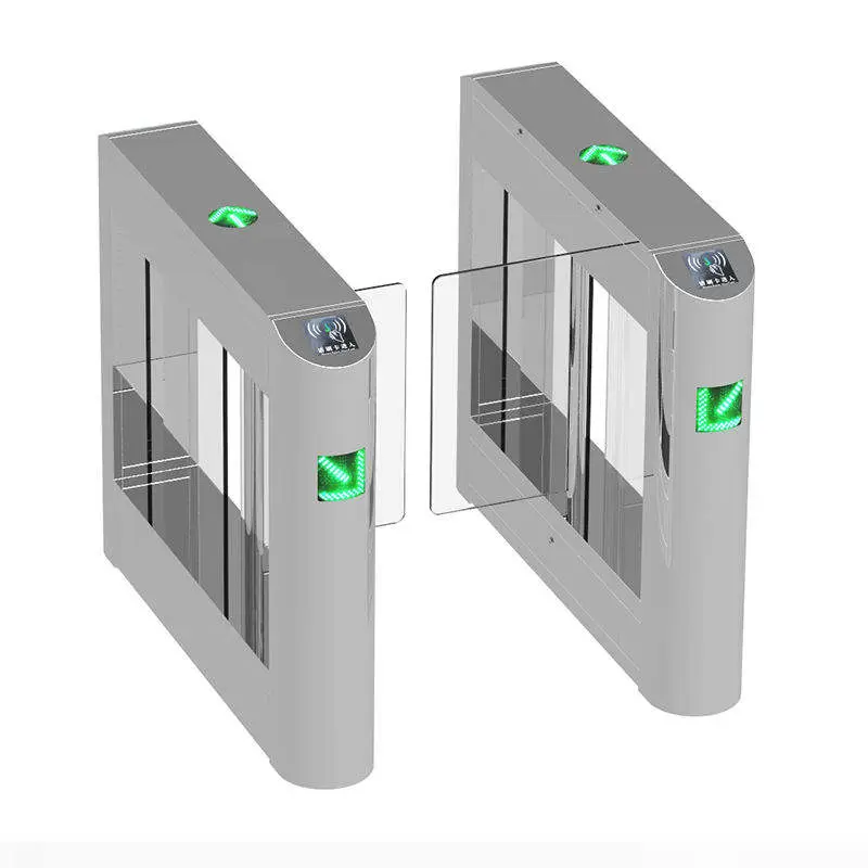Small Swing Gate with Speed Pass Guard Access Control Anti-tailgating Fingerprint & Face Recognition Card Turnstiles Gat — view 1
