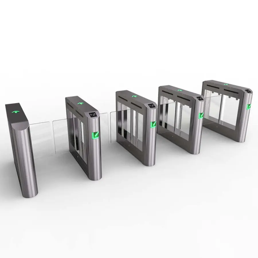Small Swing Gate with Speed Pass Guard Access Control Anti-tailgating Fingerprint & Face Recognition Card Turnstiles Gate — image 6