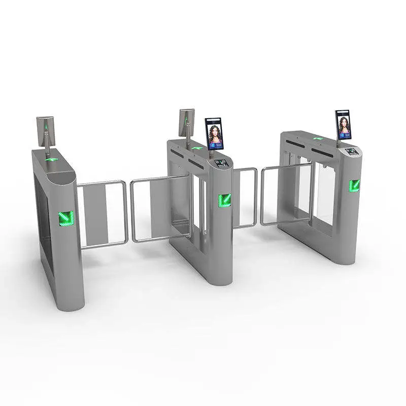 Small Swing Gate with Speed Pass Guard Access Control Anti-tailgating Fingerprint & Face Recognition Card Turnstiles Gate — image 7