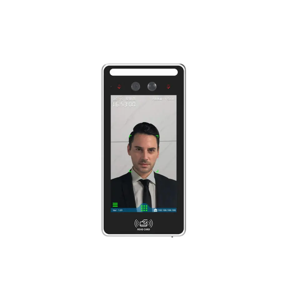 Smart 5 Inch Face Recognition Machine Face Recognition Access Control Time Attendance for Company Stuff — view 1