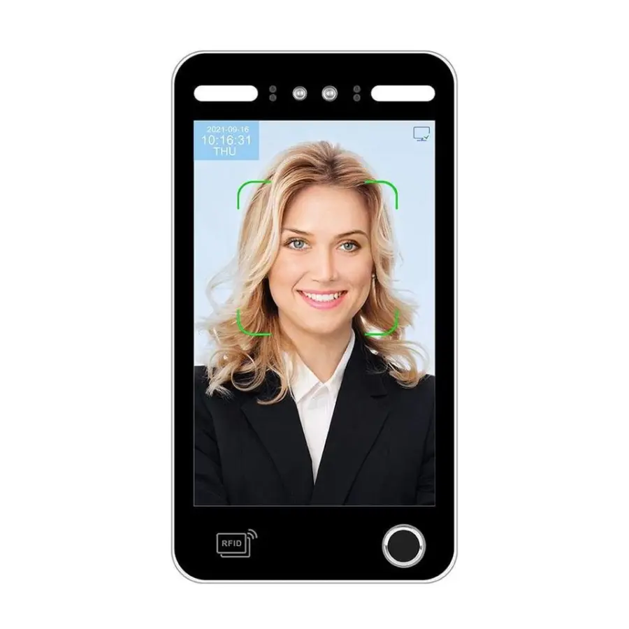Night Vision Face Recognition Time Attendance Management System School APP Push for Facial Access Control — view 1