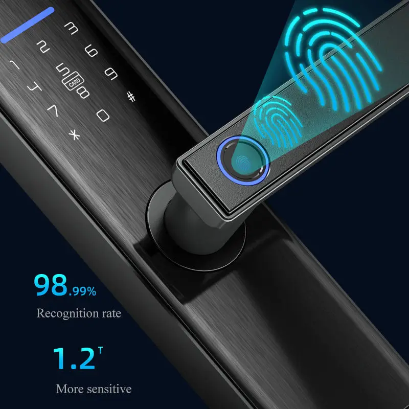 Cerradura Inteligente Con Fingerprint Y Wifi Compatible Con Google Home Y Alexa Para Puertas De Aluminio Y Madera — image 3