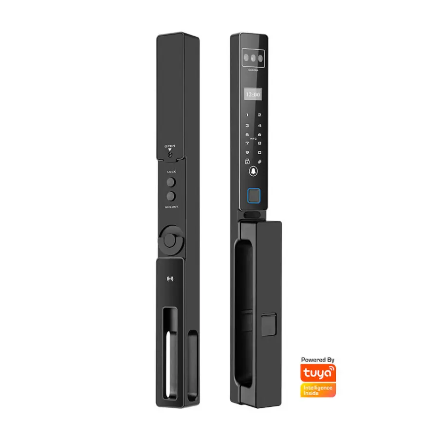 Fully Automatic Digital Smart Aluminum Sliding Swing Door Lock TUYA WIFI TTlock Fingerprint Face Recognition Camera-Cloud Data — image 3