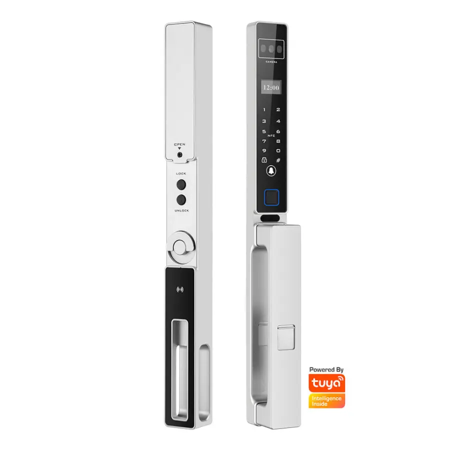 Outdoor Aluminum Smart Lock Door Keyless Digital Face Recognition Palm Vein Fingerprint Tuya Wifi Waterproof Camera-Cloud Data — image 3