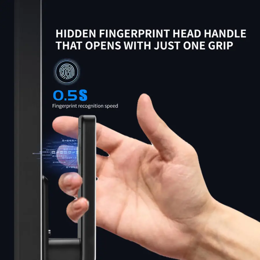 Best Security Electronic Lock APP Tuya Wifi U Smart GO Unlock Way Password Fingerprint IC Card Key for Outdoor — image 4