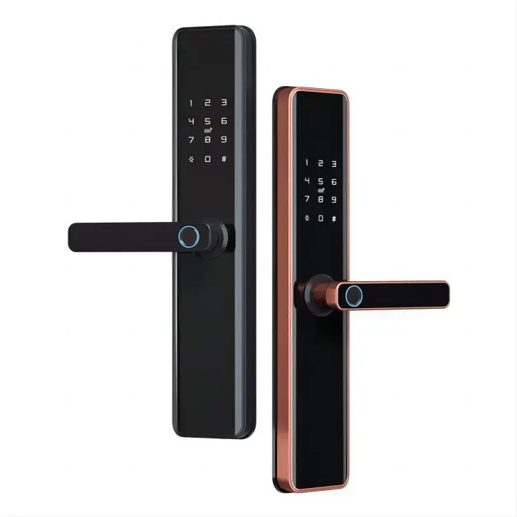 Keyless Entry Doorlock Wifi Built in Smart Lock Modern Door Lock Ble Wifi Door Lock — image 5