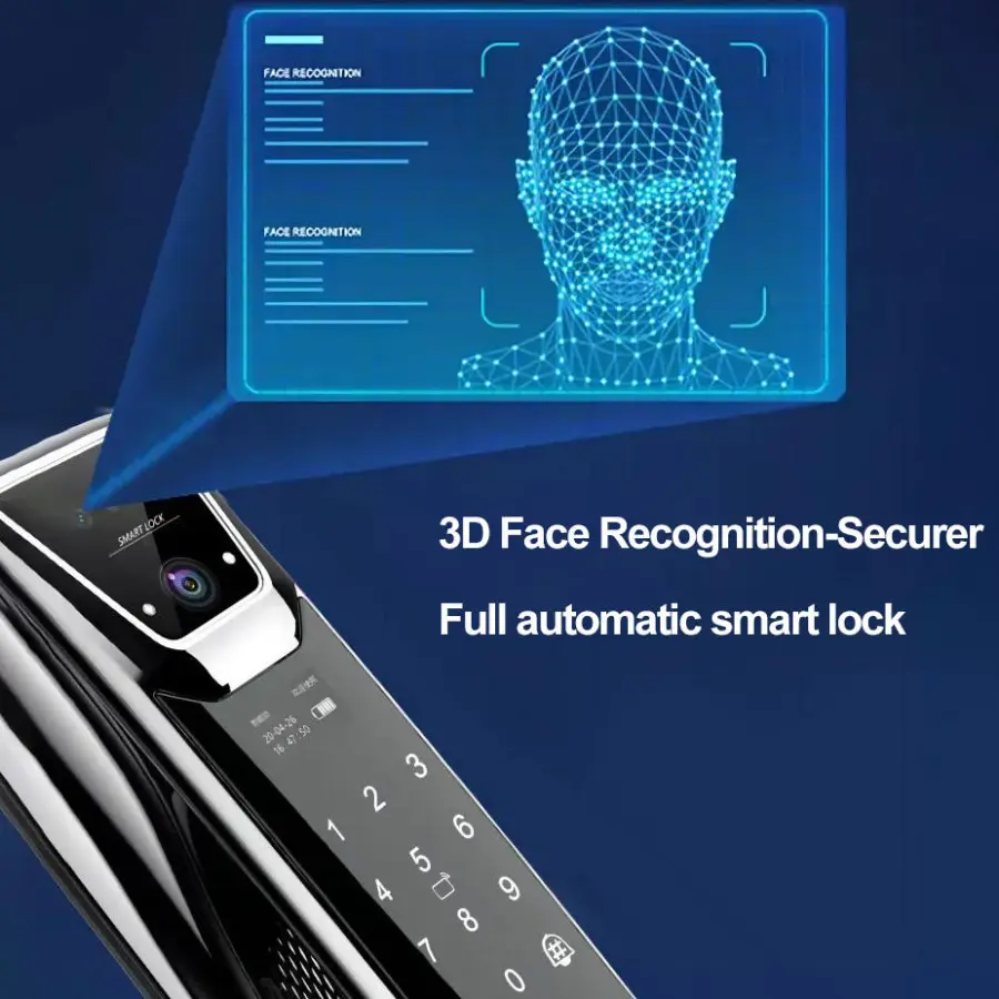 TOPTEQ TK02 Security Automatic Face Recognition Smart Lock Tuya App Electronic Nfc Ble Fingerprint With Camera With Night Vision — image 6