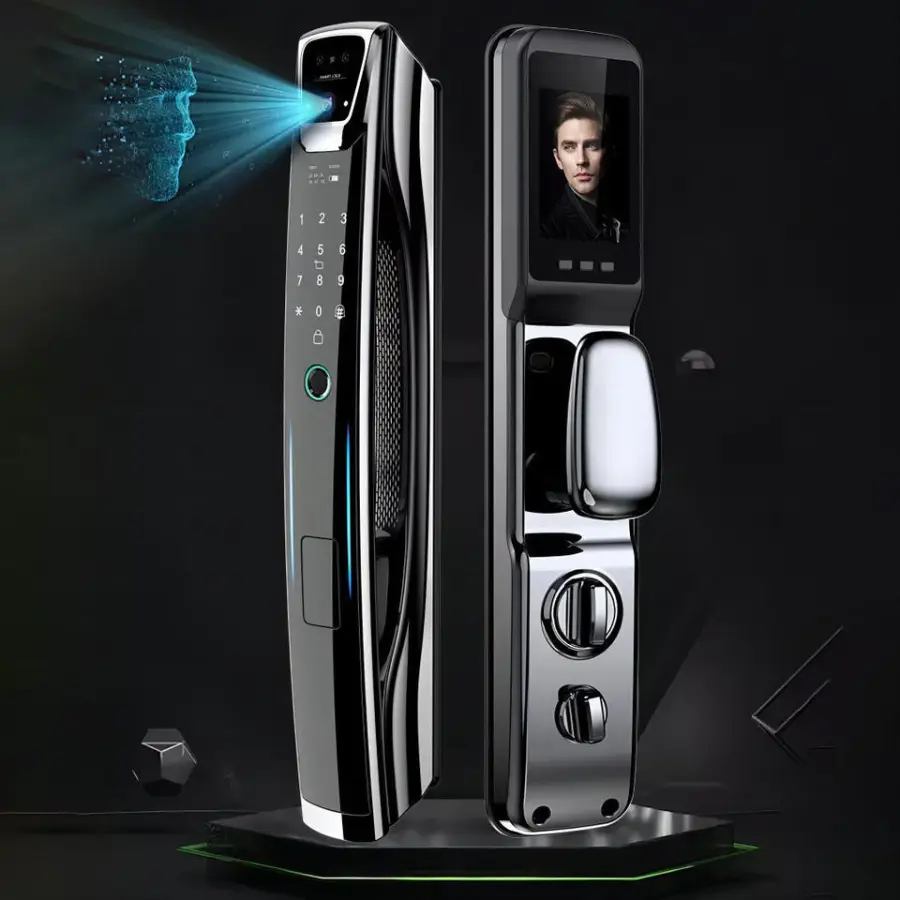 TOPTEQ TK02 New 3D Face Recognition Door Lock Tuya Smart Door Lock with Surveillance Camera Wifi Wire Lithium Battery — image 6