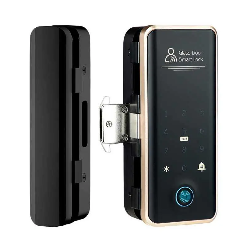 TOPTEQ Z4 Intelligent Glass Door Lock TTlock App Remote Control Digital Lock for Framed Frameless Glass Door — view 1