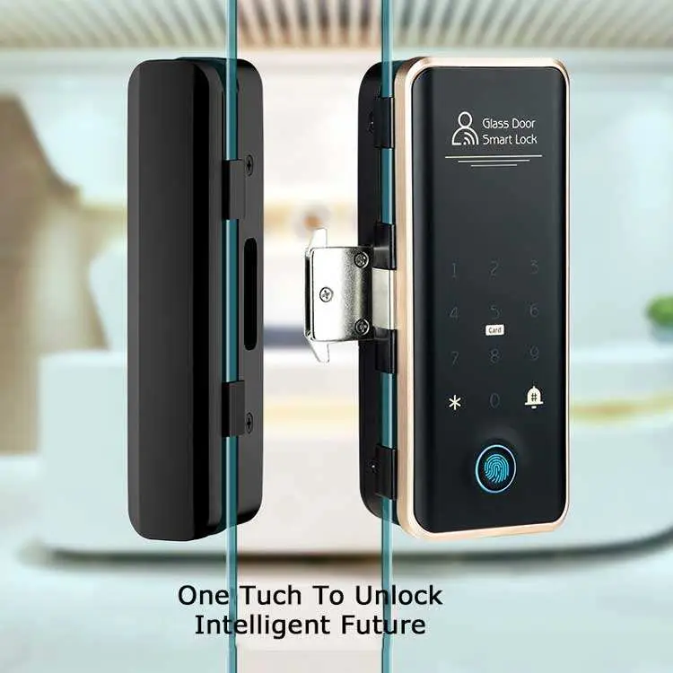 TOPTEQ Z4 Intelligent Glass Door Lock TTlock App Remote Control Digital Lock for Framed Frameless Glass Door — image 5