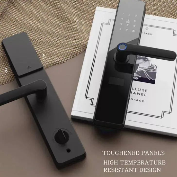 TOPTEQ F8 Tuya Zigbee TTlock Biometric Fingerprint Smart Lock Security Digital Smartlife Smart Door Lock Wifi Zigbee — image 7