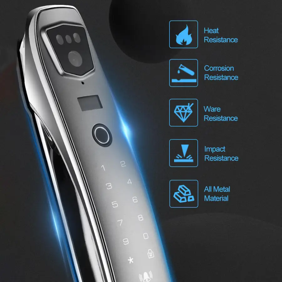TOPTEQ X13 3D Face Recognition Smart Lock Door Home Automatic USmart Go App Fingerprint Door Lock — image 5