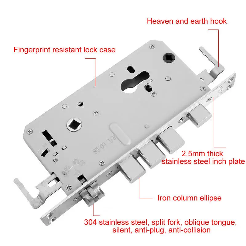 TOPTEQ M6 Tuya App Security Digital Door Lock Wifi Digital Keyless Smart Fingerprint Biometric Smart Door Lock — image 4