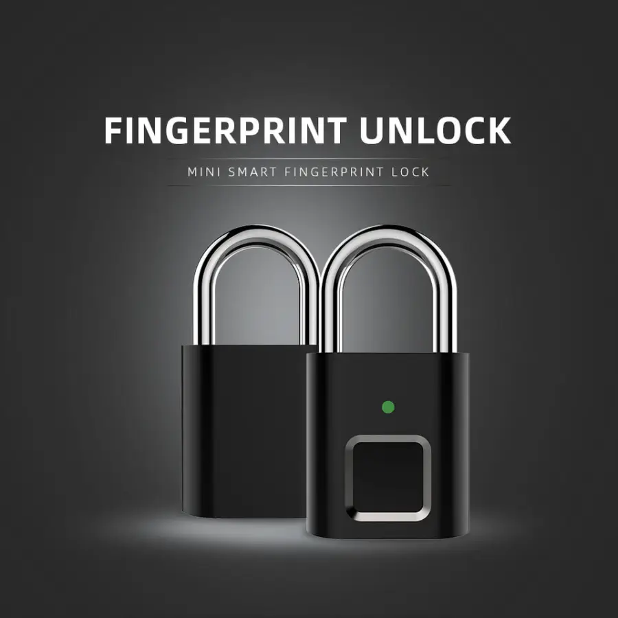 TOPTEQ L34 Security Fingerprint Padlock Smart Padlock With Digital Padlock for Drawers Backpack and Luggage Box — image 2