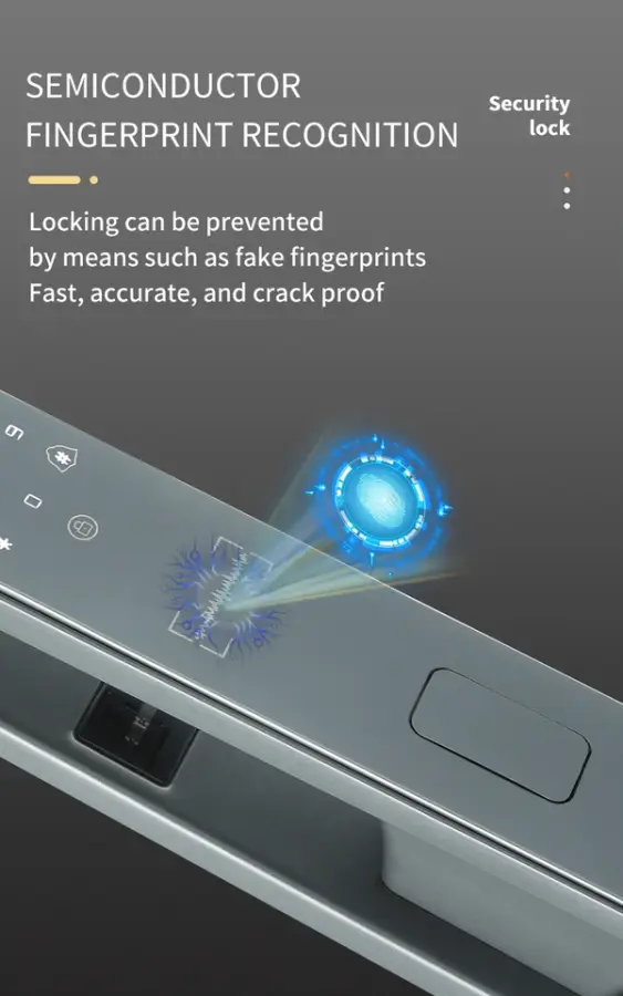 TOPTEQ Zigbee 3D Face Recognition Smart Door Lock Camera Visual Security Code Card Fingerprint Password Anti-Theft Digital Lock — image 7