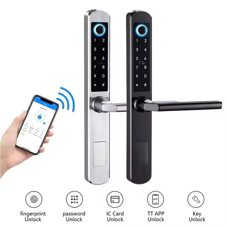 Top-selling Digital Password Ttlock Ble Smart Fingerprint Waterproof Door Lock for Office Department Home Hotel — view 1